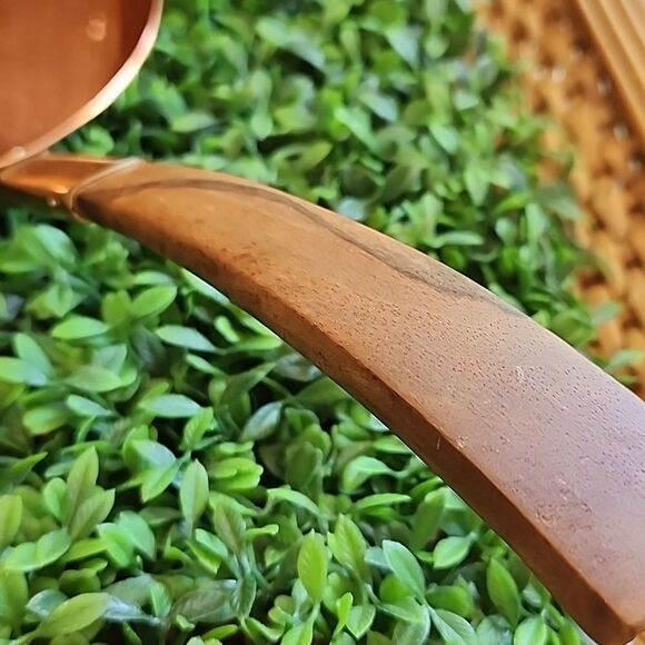 Vintage Mid Century Modern Copper Pan Rosewood Handle - Picture 10 of 12